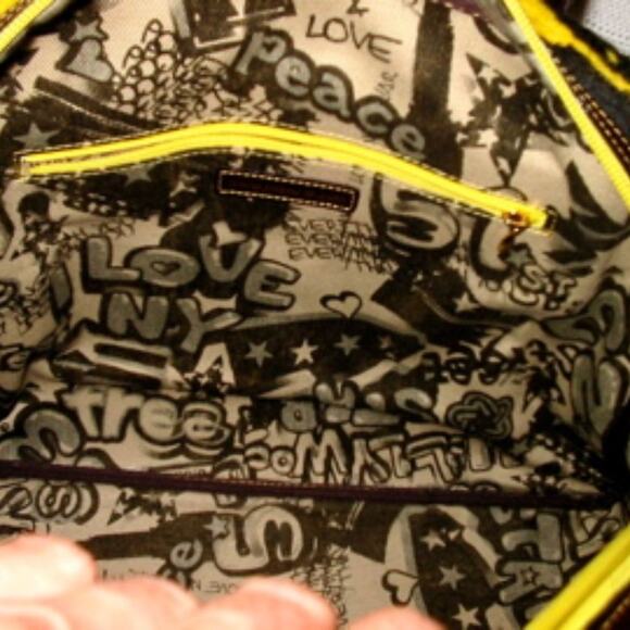 VINTAGE FRED SEGAL GRAFFITI ART MULTIMEDIA MUSIC PEACE LOVE THEME BOWLING BAG - Picture 5 of 14